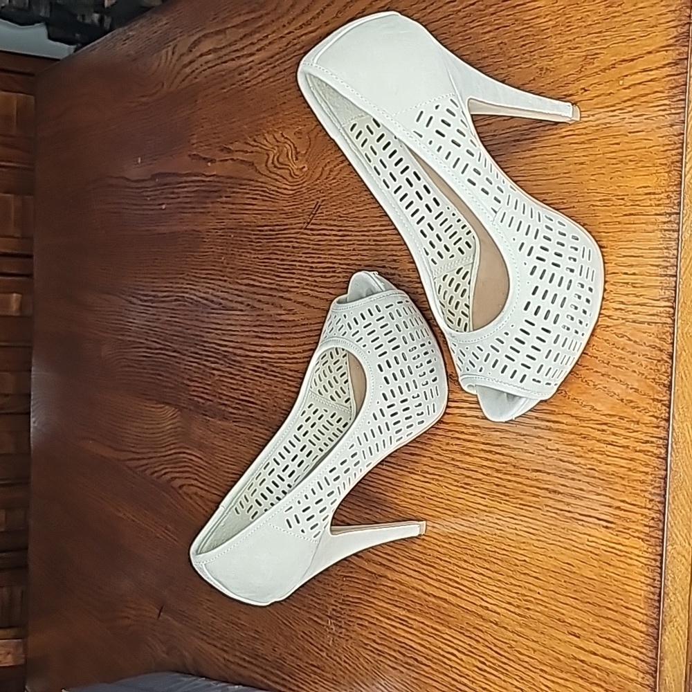 Apt 9 Open Toe Perforated Platform Pumps - image 2